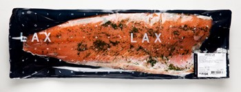 Gravad laxfilé skivad